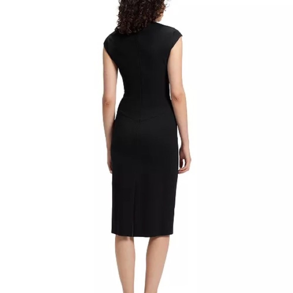 Hugo Boss BOSS by Women's Stretch Fabric Cap-Sleeve Dress Black Size 14 NWT - Picture 2 of 8
